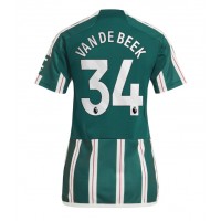 Dámy Fotbalový dres Manchester United Donny van de Beek #34 2023-24 Venkovní Krátký Rukáv